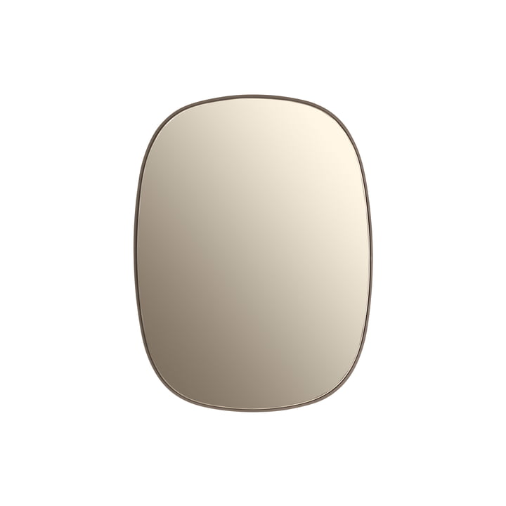 The Framed Mirror , small in taupe / taupe glass