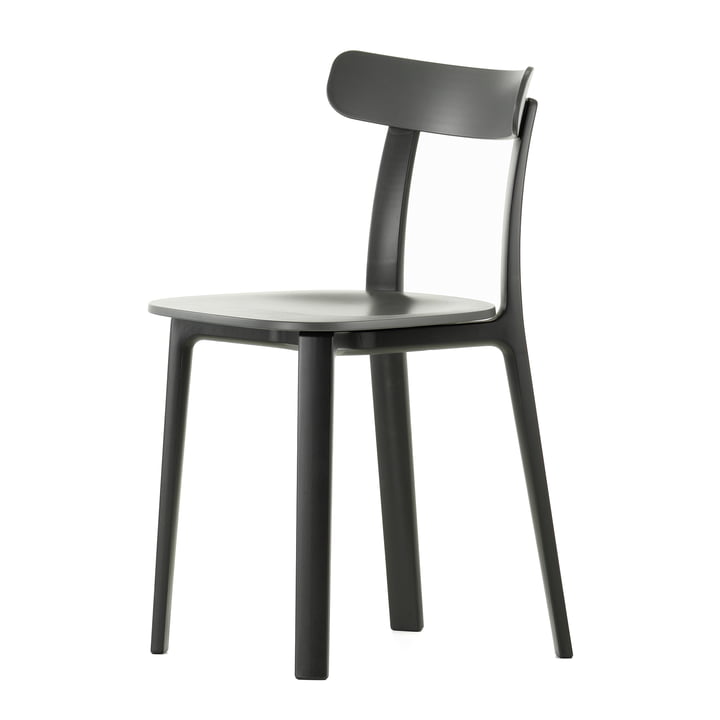 Vitra - All Plastic Chair , dark grey, felt glides for hard floors