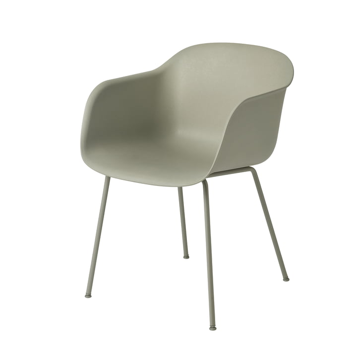 Fiber Chair Tube Base from Muuto in dusty green