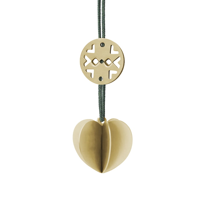 Nordic Ornament Heart by Stelton made of Brass