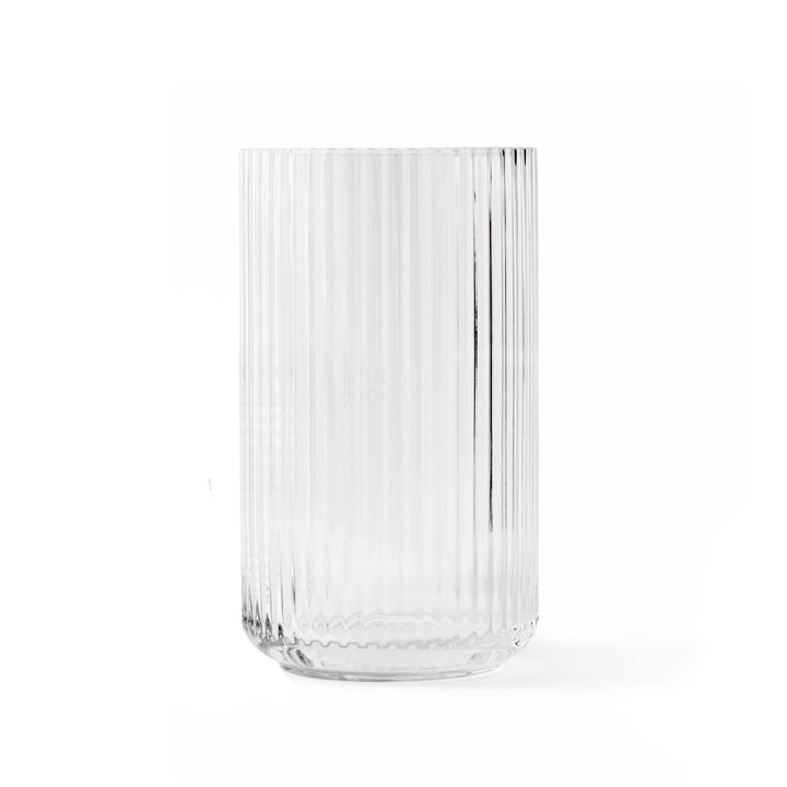 Glass vase H 20 cm from Lyngby Porcelæn in transparent