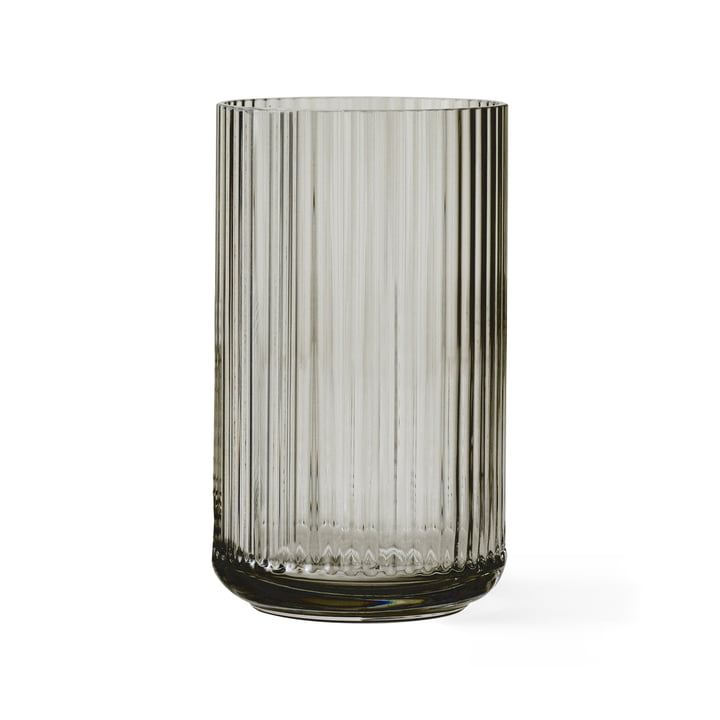 Glass vase H 25 cm from Lyngby Porcelæn in Smoke
