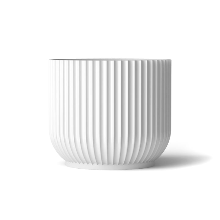Flowerpot L by Lyngby Porcelæn in white