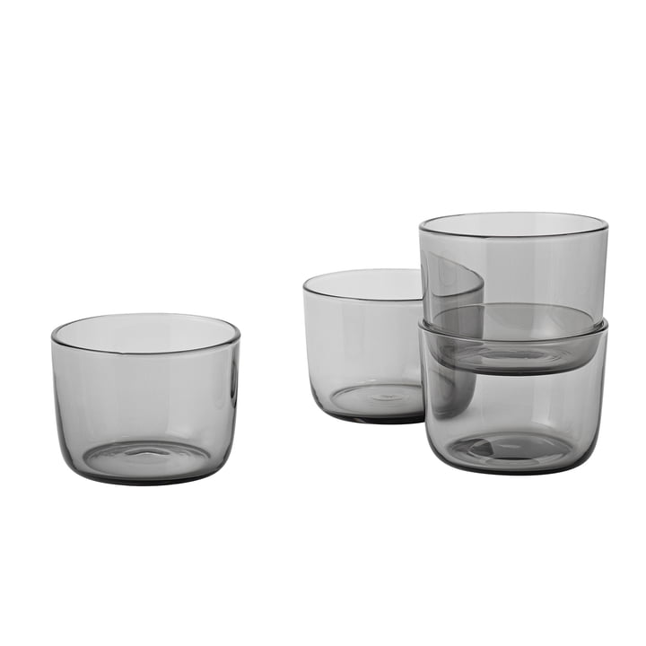 Corky drinking glasses (set of 4) low by Muuto in grey