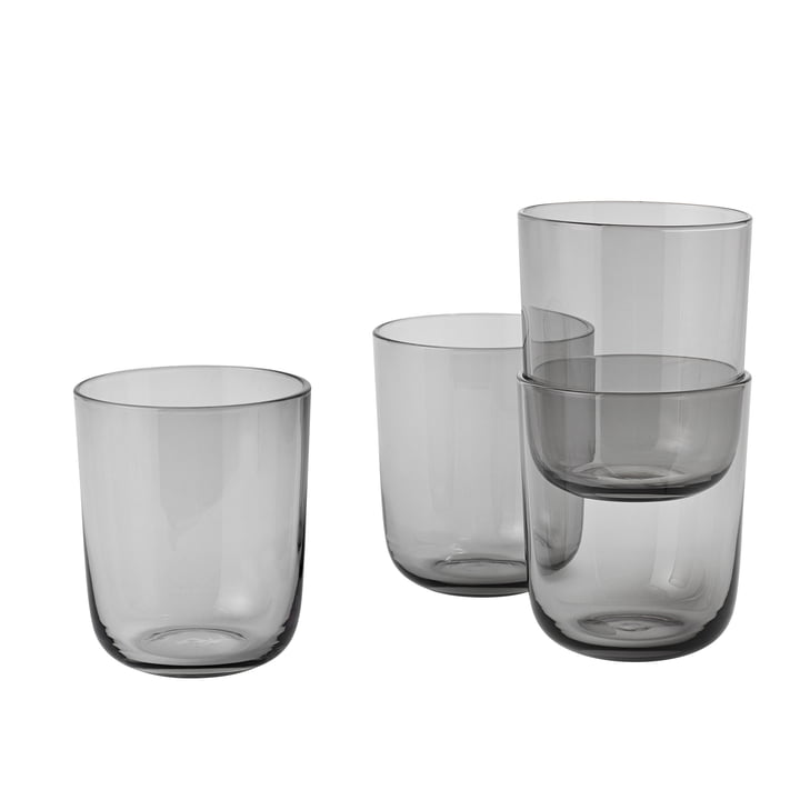 Corky drinking glasses (set of 4) tall by Muuto in grey
