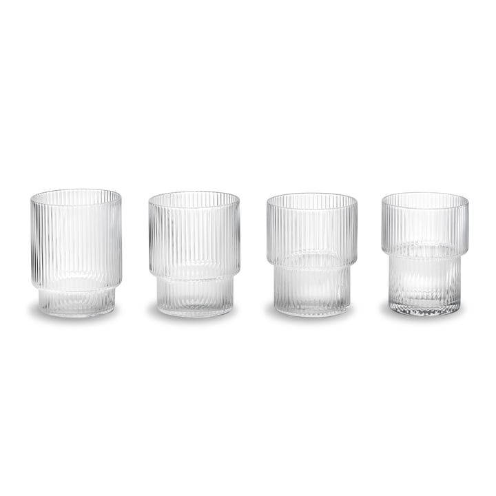 Ripple Glasses (set of 4) by ferm Living