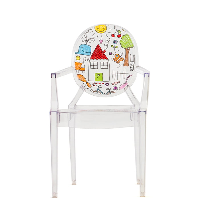 Lou Lou Ghost children's chair from Kartell in Transparent / Sketch