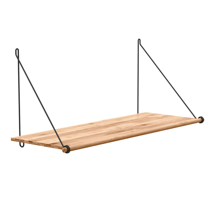 Loop Shelf from We Do Wood made of bamboo and steel in black