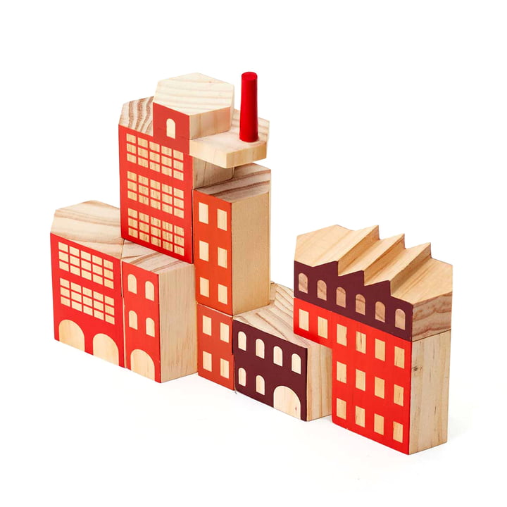 Areaware - Blockitecture, Toy wooden architecture, factory