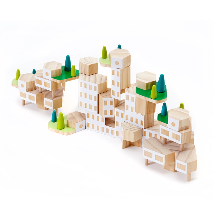 Areaware - Blockitecture, Toy wooden architecture, Garden City