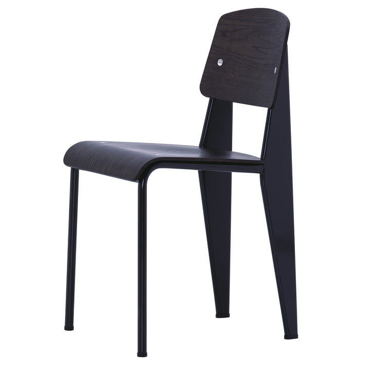 Prouvé Standard Chair from Vitra in dark oak / deep black