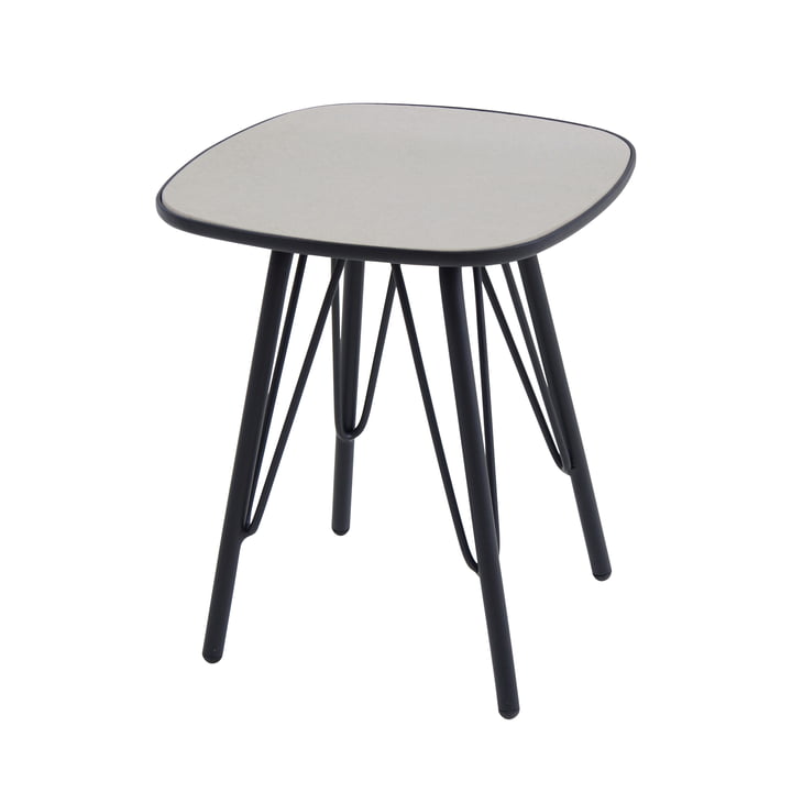 Lyze table 40 x 40 cm by Emu in black