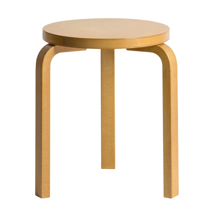 Stool 60 out of honey stained birch by Hella Jongerius for Artek