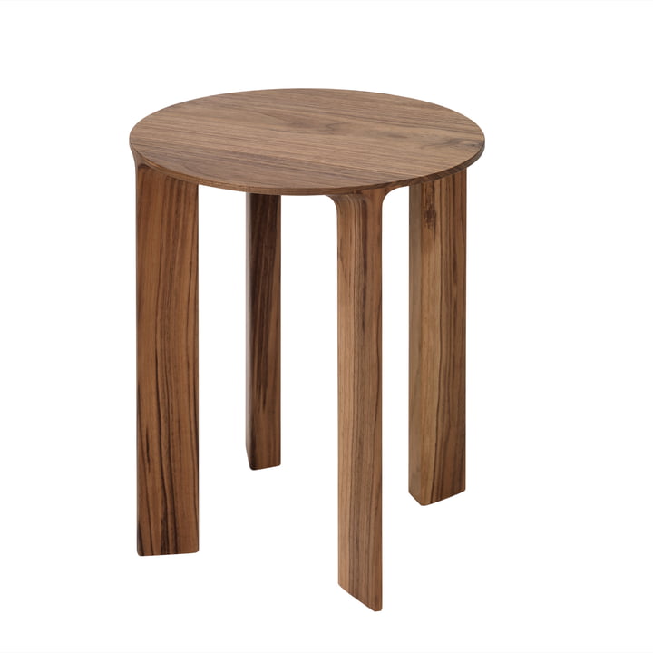 Hans Stool & Side Table by Schönbuch in walnut with a natural oiled finish.
