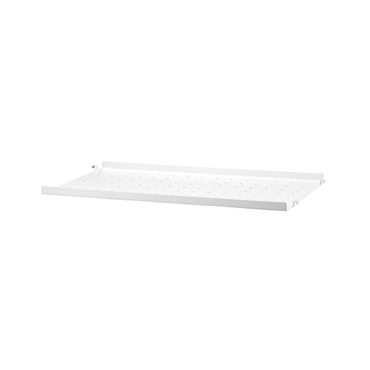Metal shelf with low edge 58 x 30 cm from String in white
