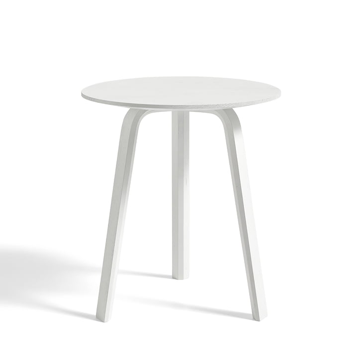 Bella Side table from Hay in white stained oak Ø 45 cm / H 49 cm