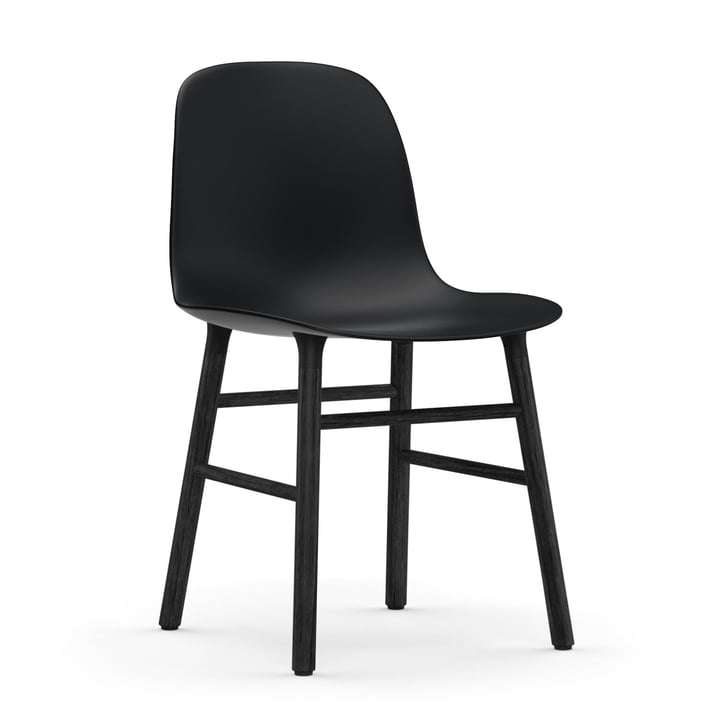 Normann Copenhagen - Form Chair, Wood Legs, black / black