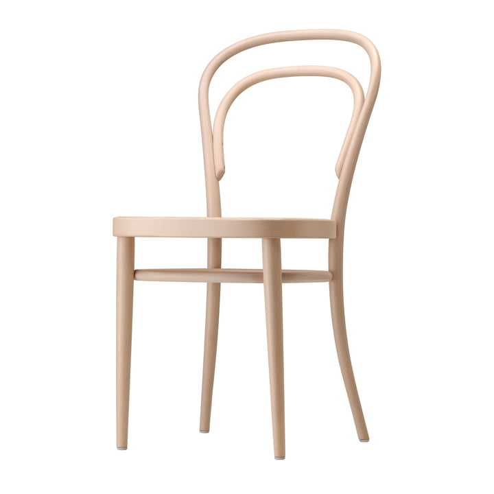 214 bentwood chair with cane wickerwork from Thonet in natural beech (TP 17)