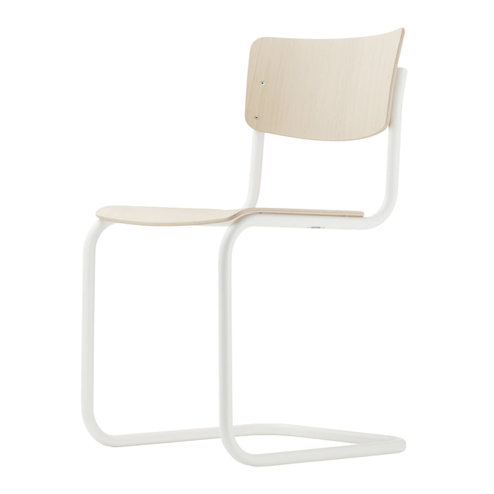 S 43 Chair from Thonet in white / light beech (TP 107)