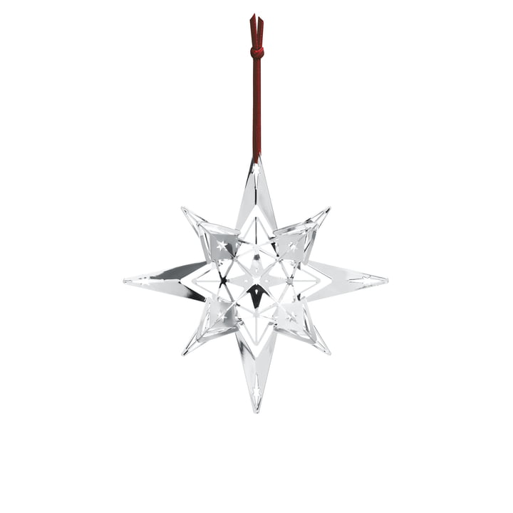 Christmas Star Ornament H 13 cm by Rosendahl in silver