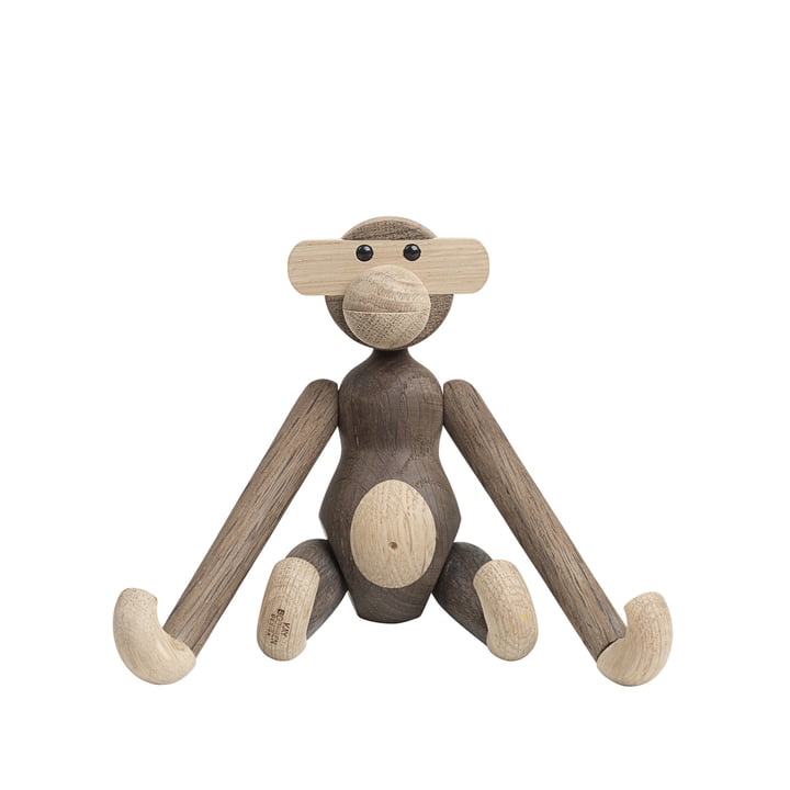 Wooden monkey small by Kay Bojesen in smoked oak / natural oak