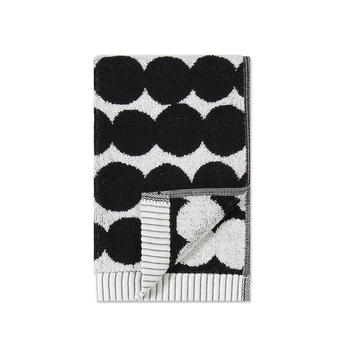 Räsymatto Guest towel 30 x 50 cm from Marimekko in white / black