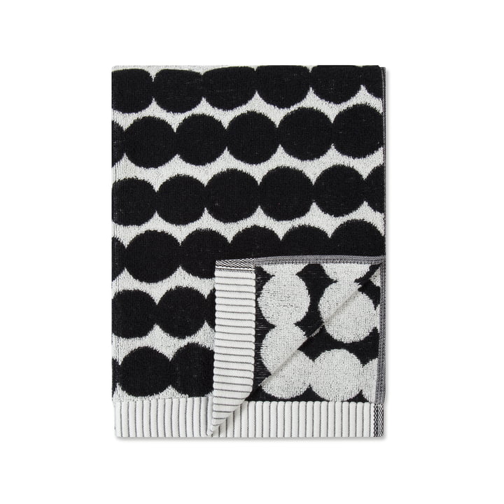 Räsymatto Towel 50 x 70 cm from Marimekko in white / black