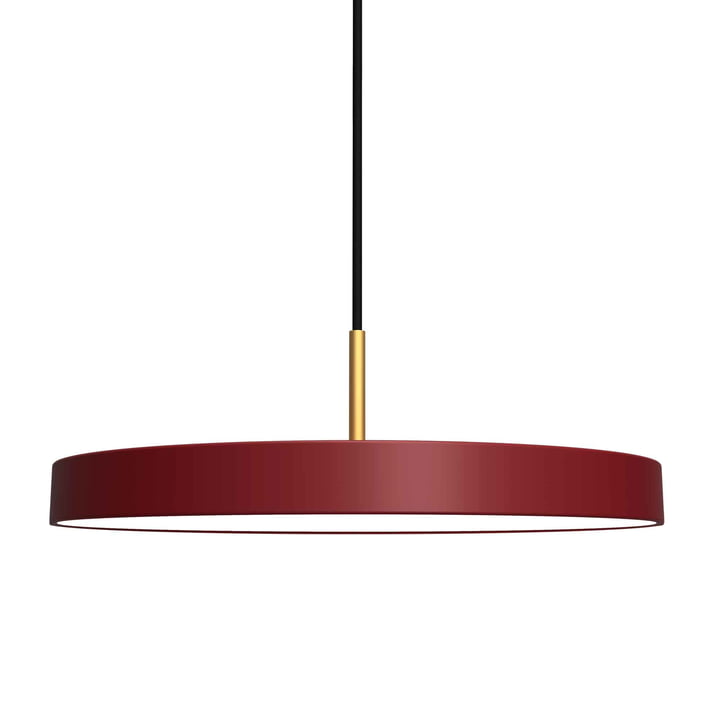 Asteria LED pendant light from Umage in ruby red