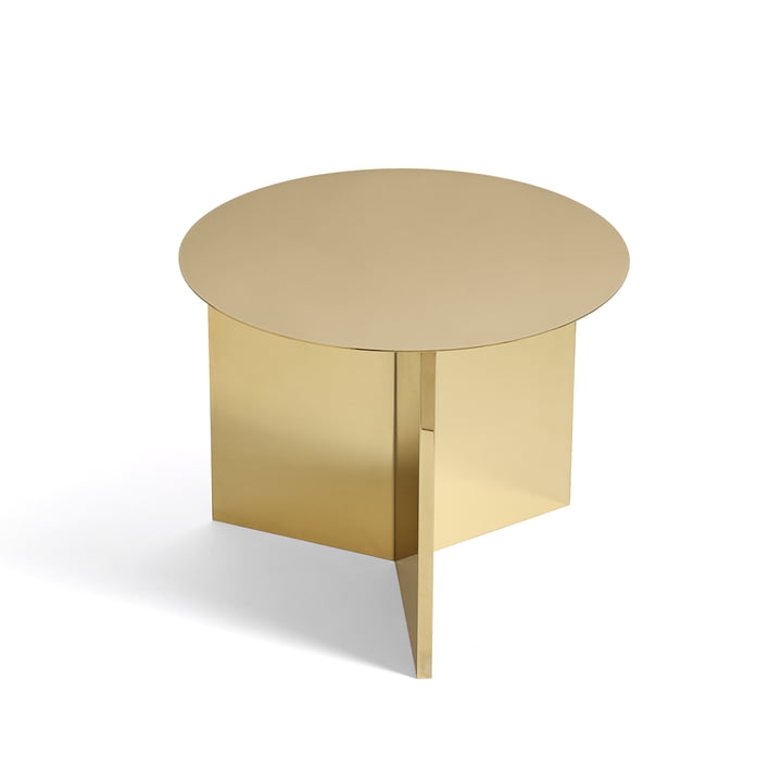 Slit Table Round from Hay in brass
