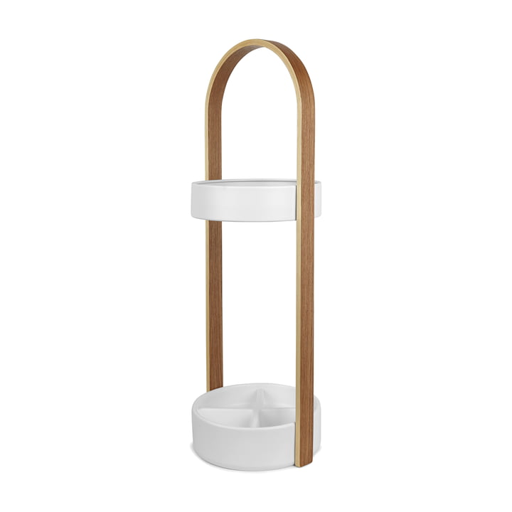 The Umbra - Bellwood Umbrella stand in white / nature