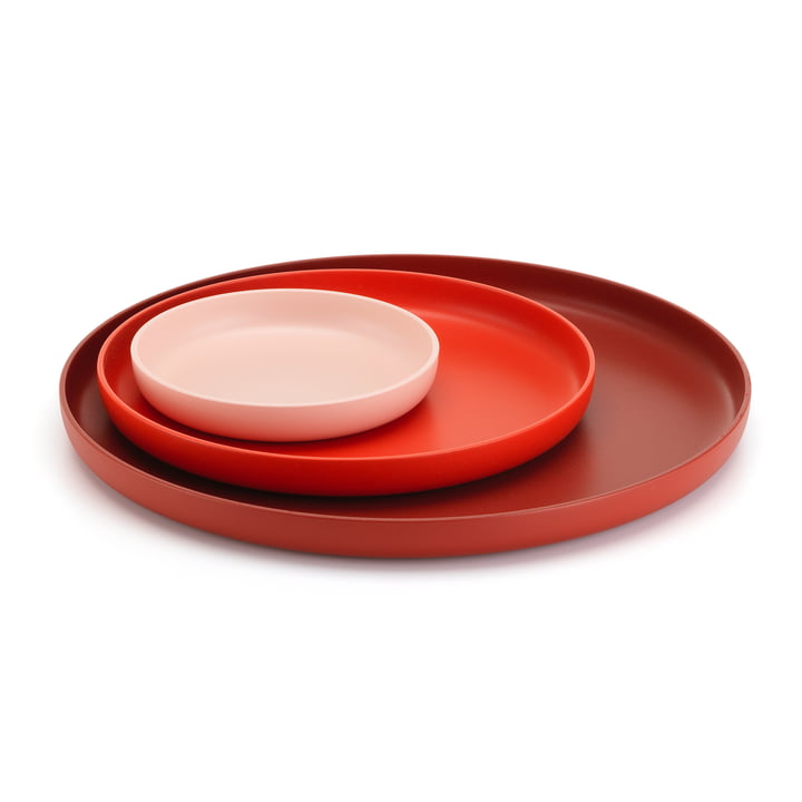 The Vitra - Trays, red (Set of 3)