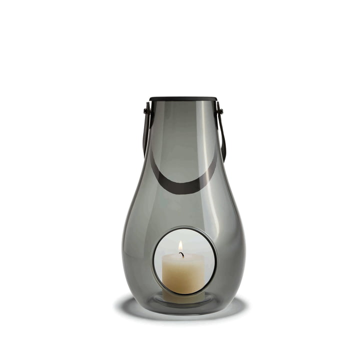 Design with light Lantern H 25 cm from Holmegaard in Smoke