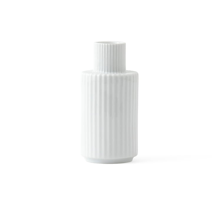 Candle holder H 11 cm from Lyngby Porcelæn in white