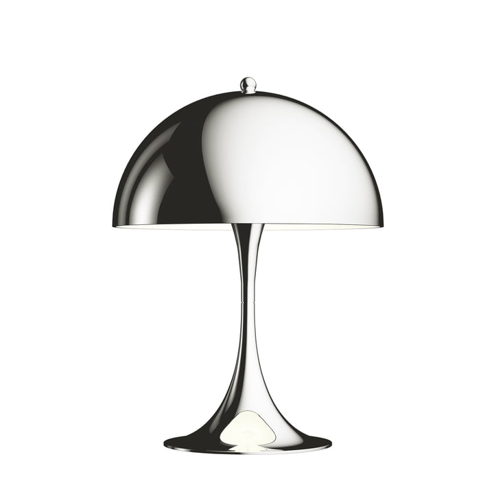The Louis Poulsen - Panthella Mini Table lamp Ø 25 cm, high-gloss chrome-plated