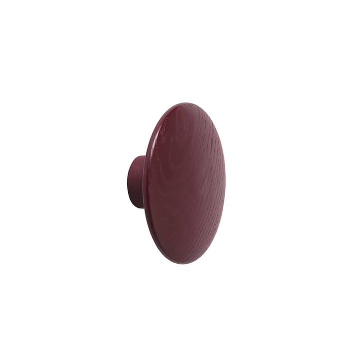 Wall hook "The Dots" single small from Muuto in burgundy