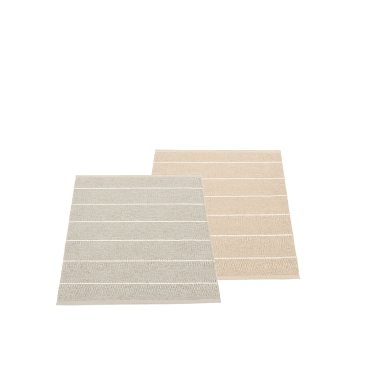 Carl reversible carpet 70 x 90 cm from Pappelina in linen / beige
