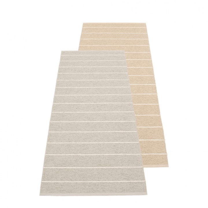 Carl reversible carpet 70 x 180 cm from Pappelina in linen / beige