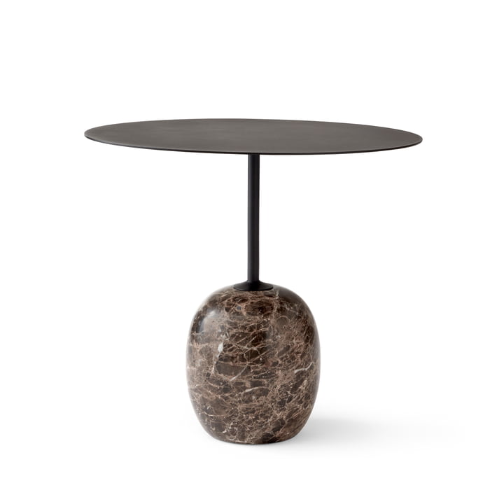 Lato Side table H 45 cm 40 x 50 cm from & Tradition in Warm Black / Emparador Marble