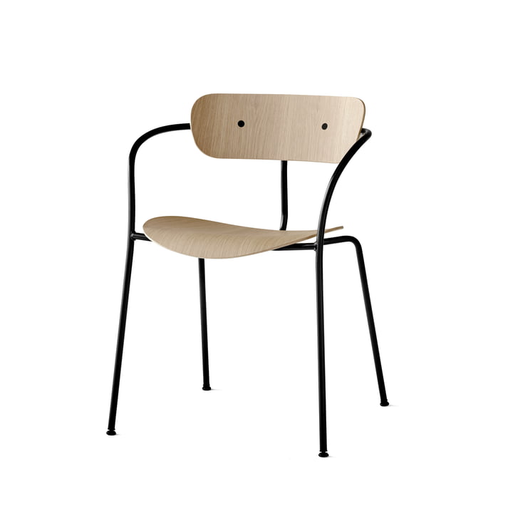 The Pavilion Chair by &Tradition with Black Base / Lacquered Oak