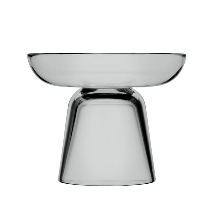 The Iittala - Nappula glass candle holder 107 mm, grey