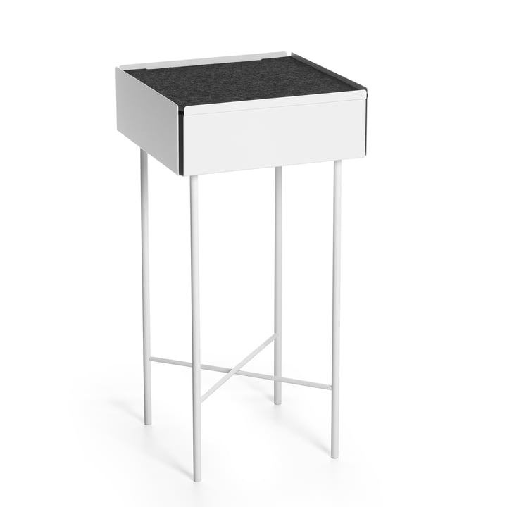 Konstantin Slawinski - Charge Side table H 65 cm, white / gray