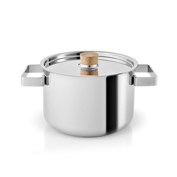 Nordic Kitchen cooking pot 3 l by Eva Solo in stainless steel / oak