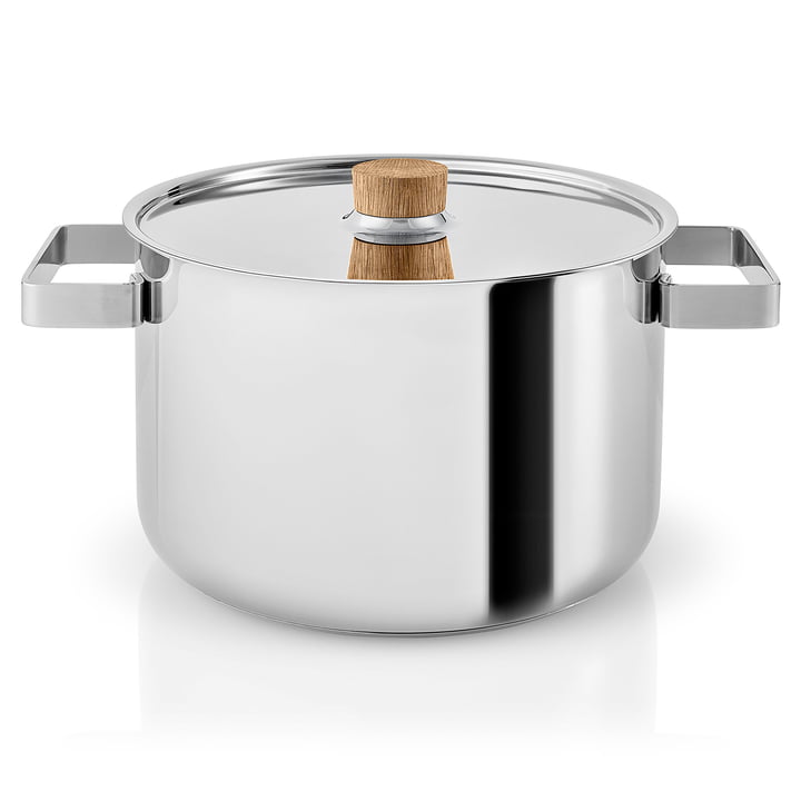 Nordic Kitchen pot 6 l by Eva Solo in Stainless Steel / Oak 