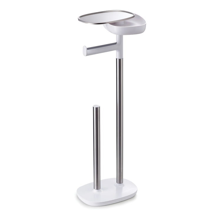 Joseph Joseph - EasyStore Toilet roll holder, stainless steel / white