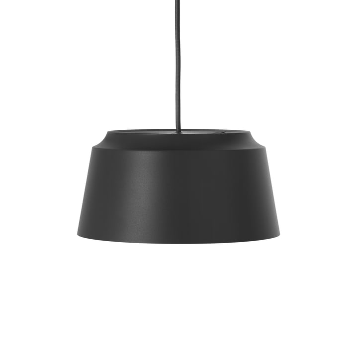 Groove Pendant Lamp from Puik, Ø 26 x H 13 cm in Black