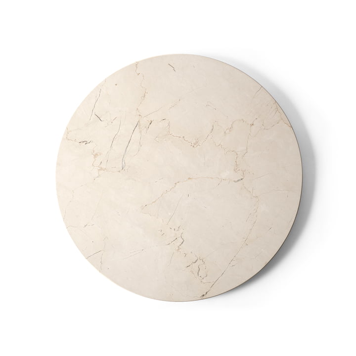 Table top for Androgyne side table Ø 42 cm from Audo in marble ivory