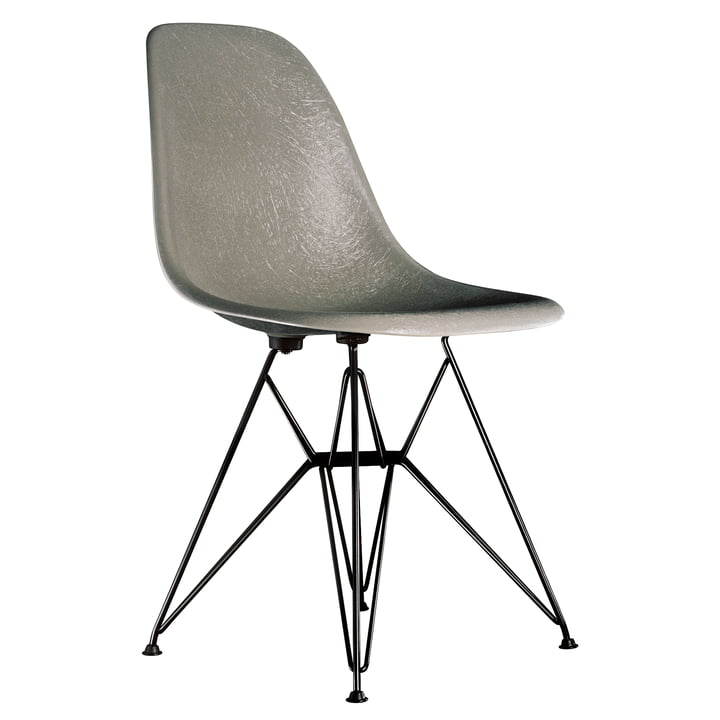 Eames Fiberglass Side Chair DSR from Vitra - basic dark / Eames raw umber