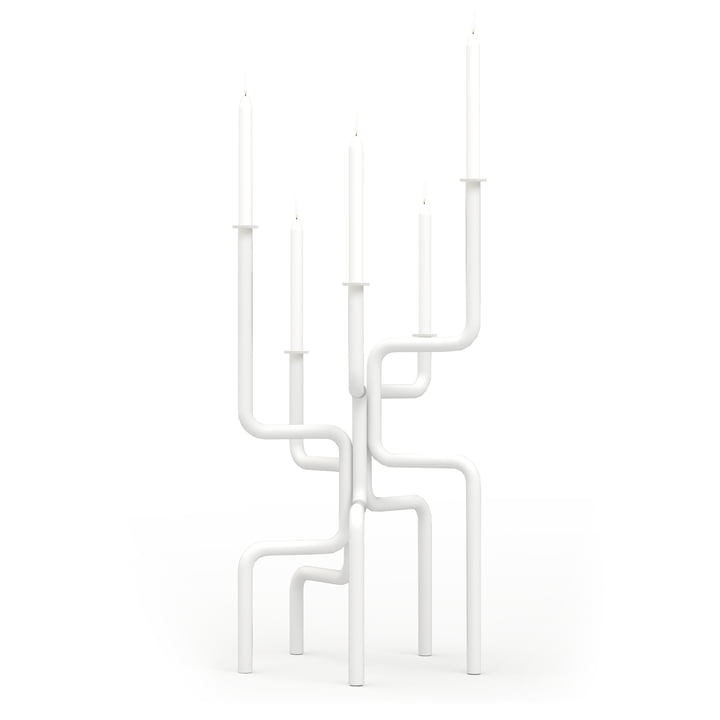 Walk of Flame Candlestick from Frederik Roijé in white