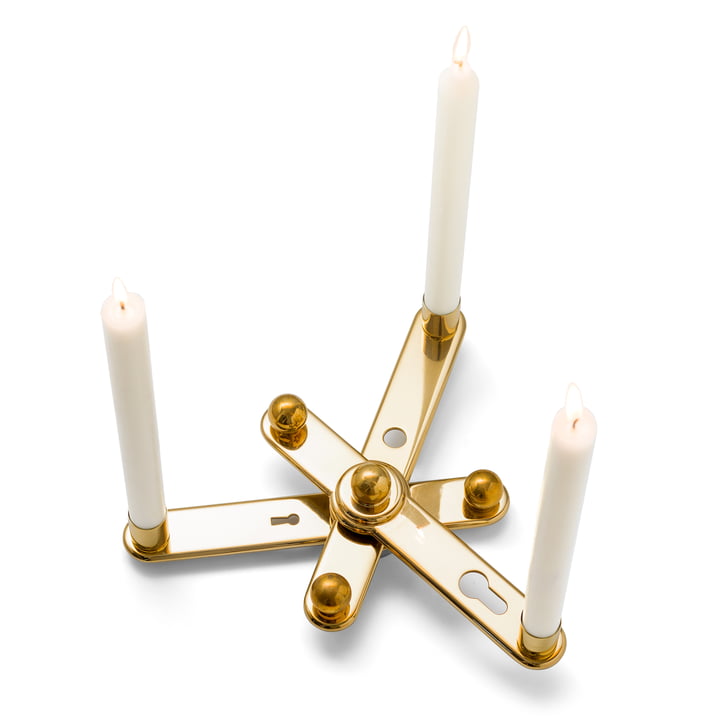 REmix candleholder 3 (Limited Edition) from BD Barcelona in brass