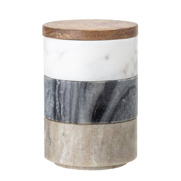 Marble storage boxes 3 pcs of Bloomingville in multi-color